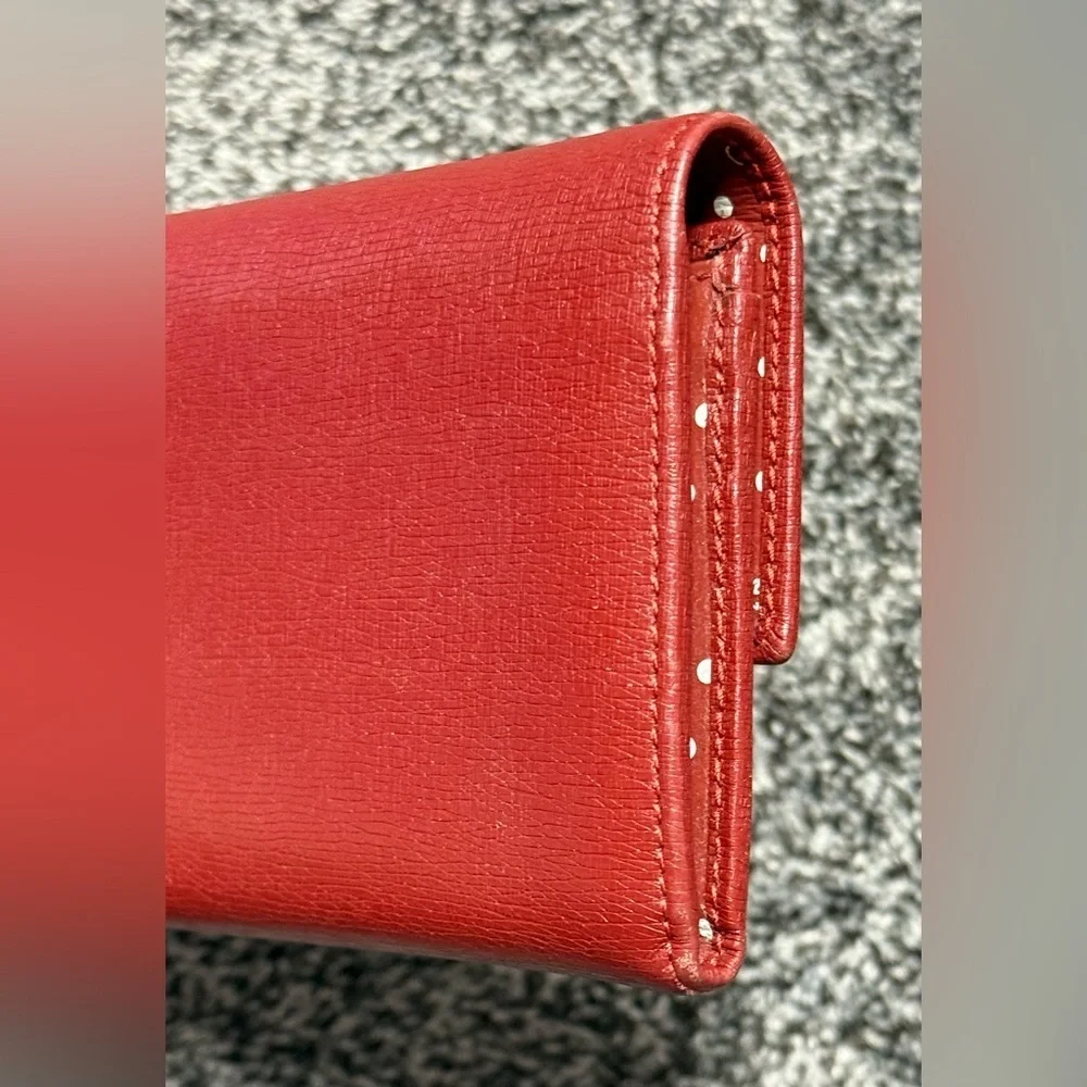 Gucci leather continental dark red wallet